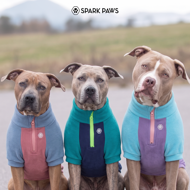 Plush Fleece Dog Sweater - Blue Rose – SPARK PAWS