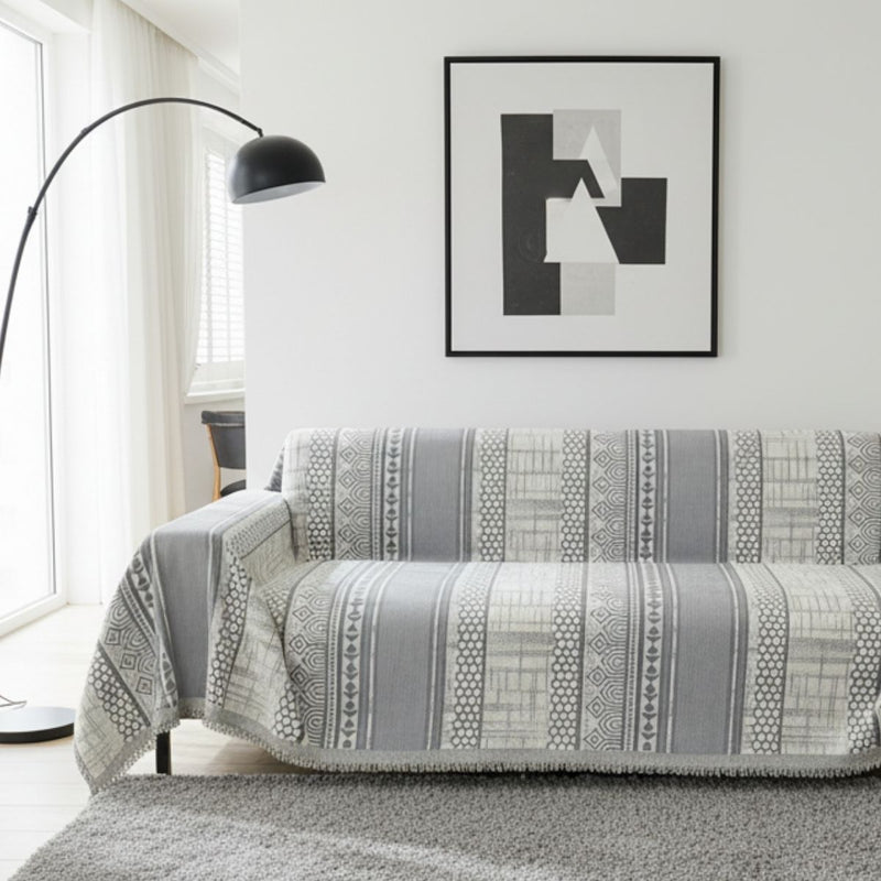 Mosaic Grey Couch Cover