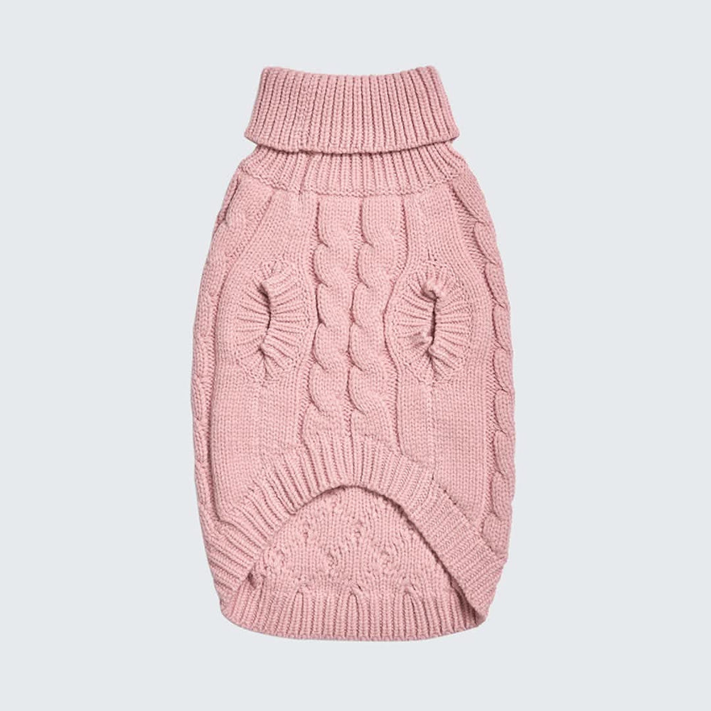 Cable Knit Dog Sweater - Pink – SPARK PAWS
