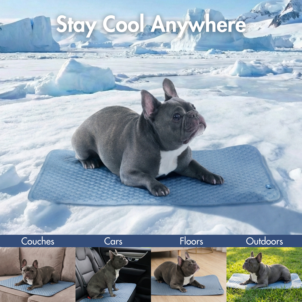 Frostcore™ Cooling Mat - Ash Blue – SPARK PAWS