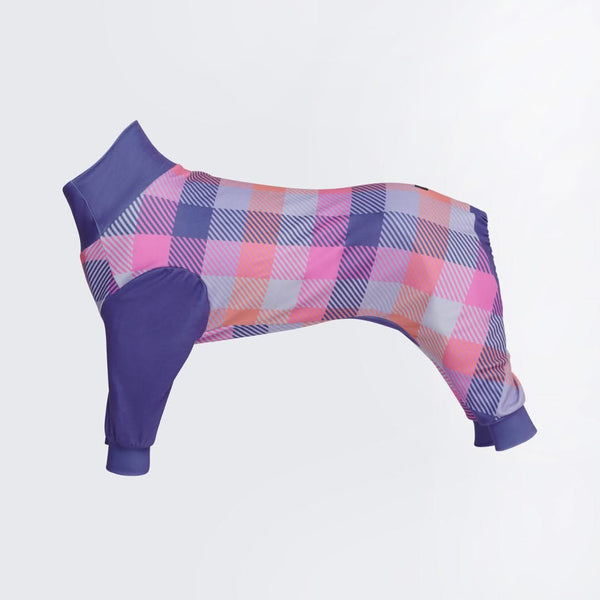 Dog Pajama - Purple Plaid