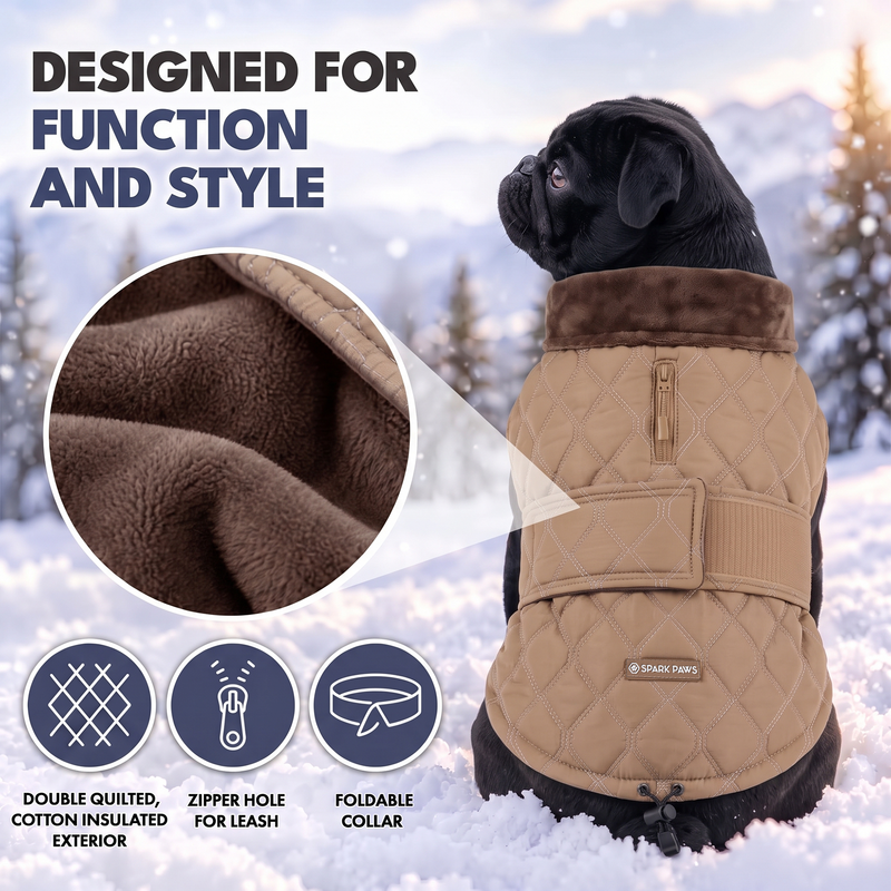 Quilted Classic Winter Coats – SPARK PAWS