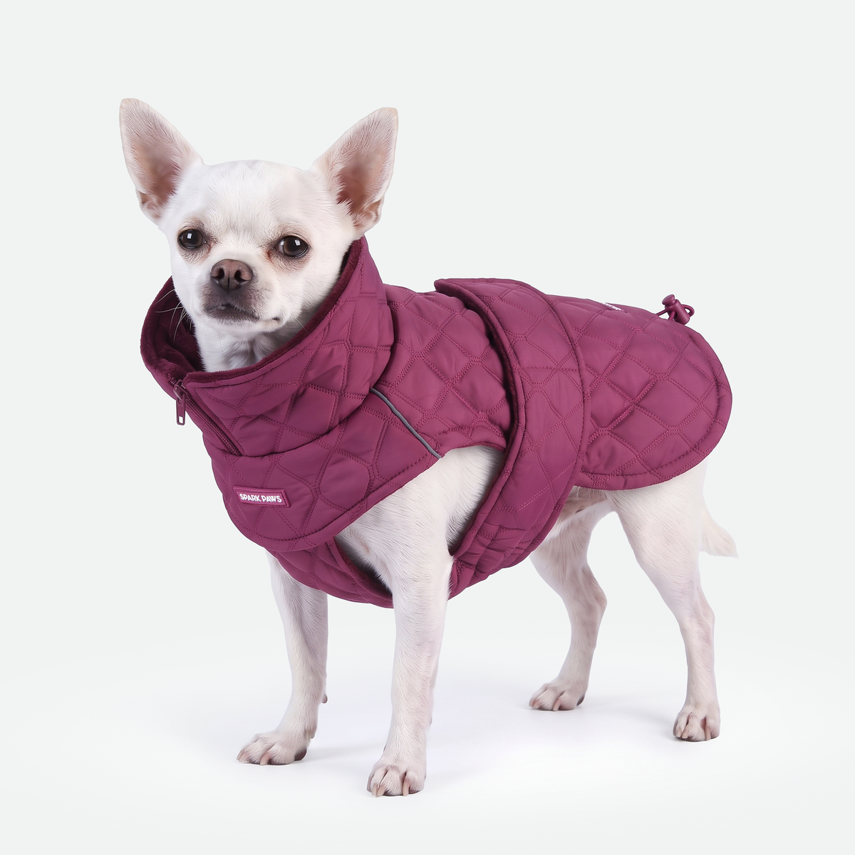 Quilted Classic Winter Coat - Magenta – SPARK PAWS