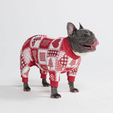 Dog Christmas Pajama - Festive Patchwork