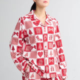 Human Pajama Top - Festive Patchwork