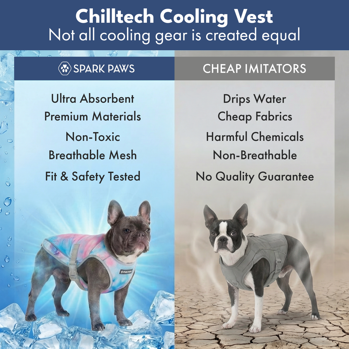 Dog Cooling Vest - Snow Cone – SPARK PAWS