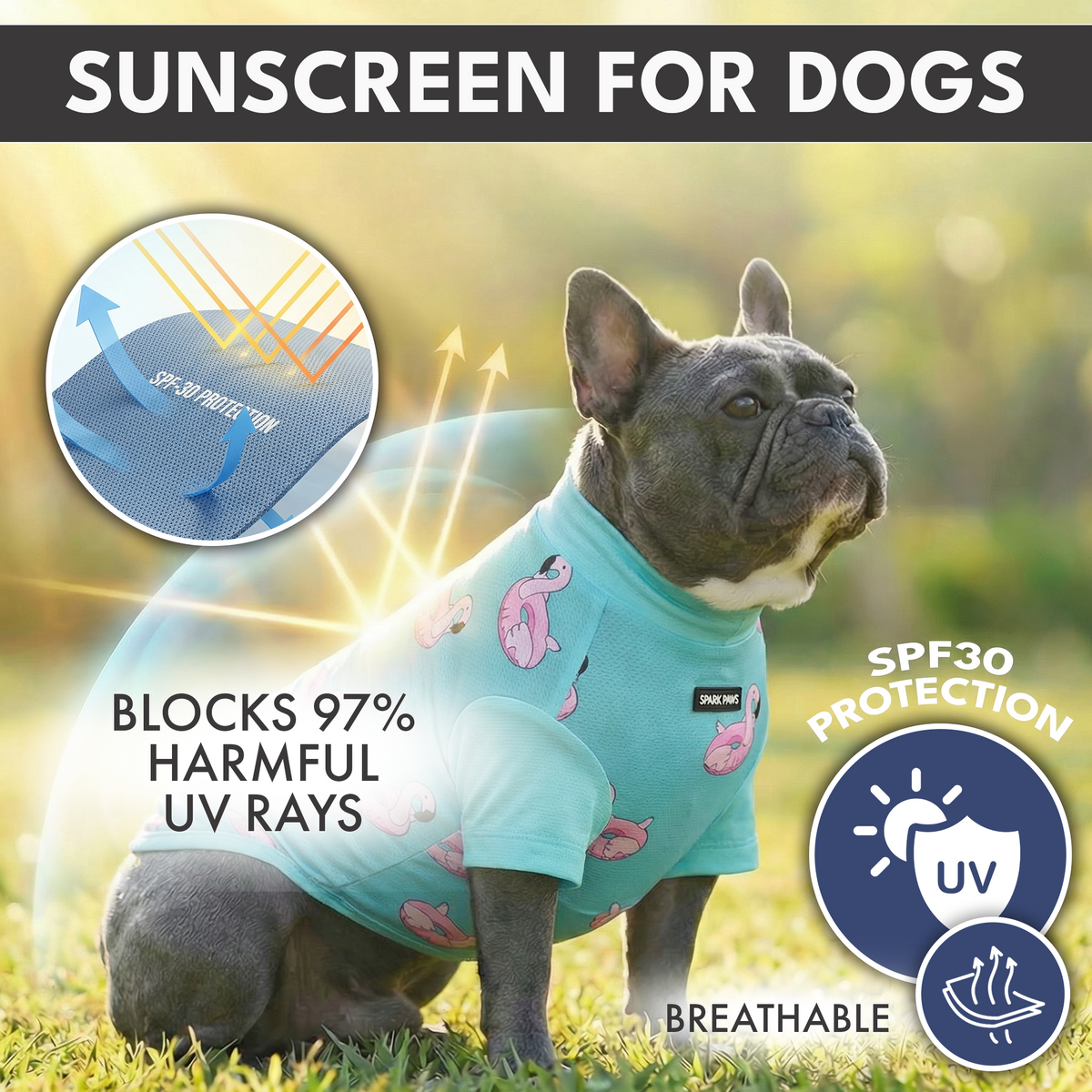 Sunblock Dog T-Shirt 2-pack – SPARK PAWS