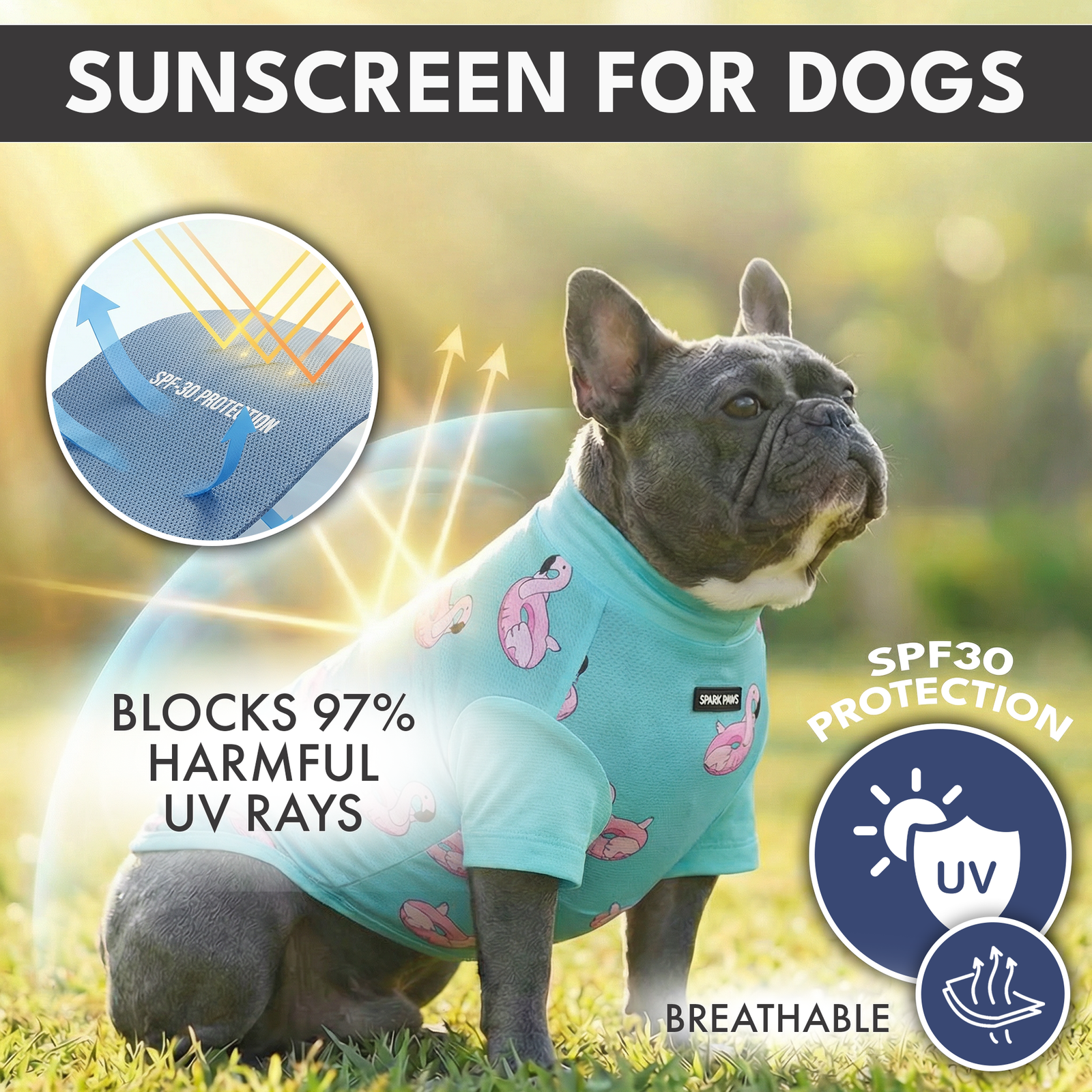 Sunblock Dog T-Shirt 2-pack – SPARK PAWS