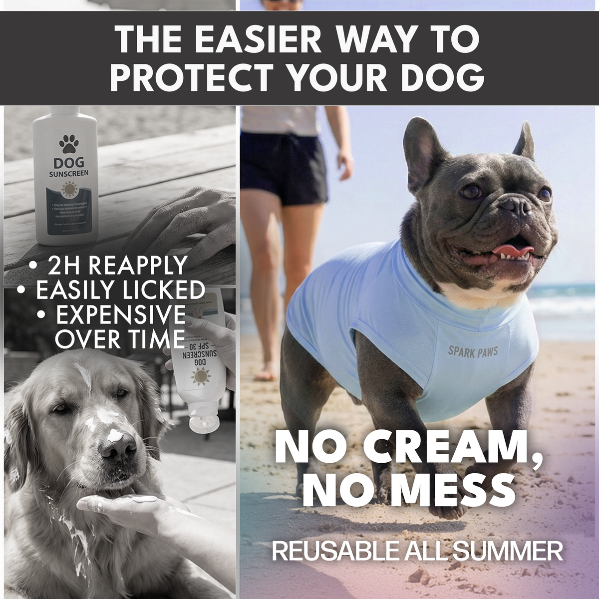 Sunblock Dog T-Shirt (2-pack) - Blue Mint – SPARK PAWS