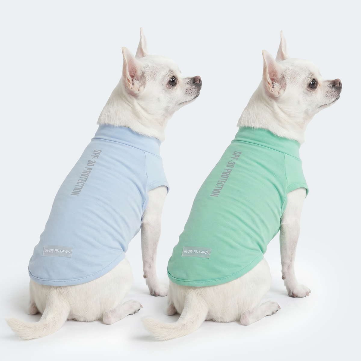 Sunblock Dog T-Shirt (2-pack) - Blue Mint – SPARK PAWS