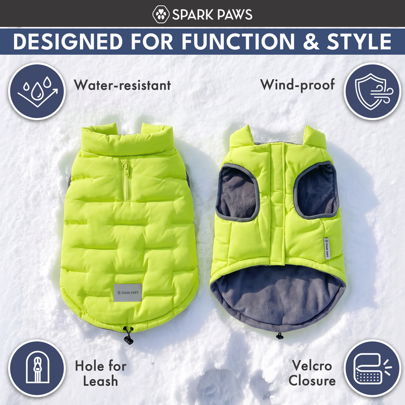 ThermoSonic Winter Jacket - Neon – SPARK PAWS