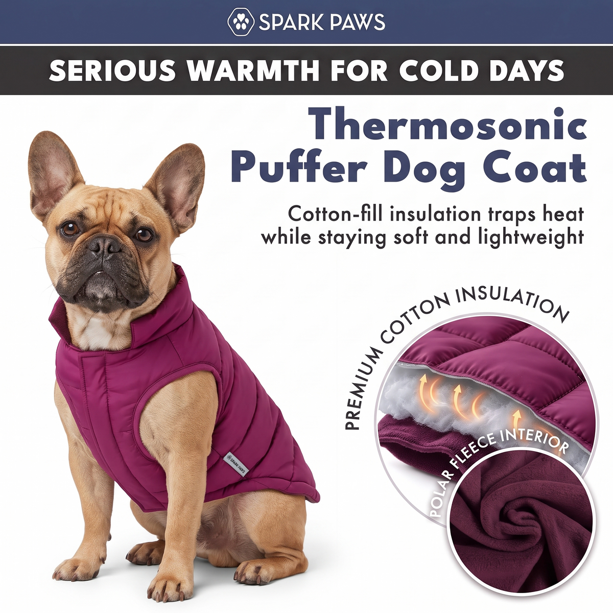 専用♥みかん♥暖か⭐ゆったり大人★Wボア★ネックウォーマー⭐ブレイドチャコール ThermoSonic Winter Jacket - Magenta – SPARK PAWS