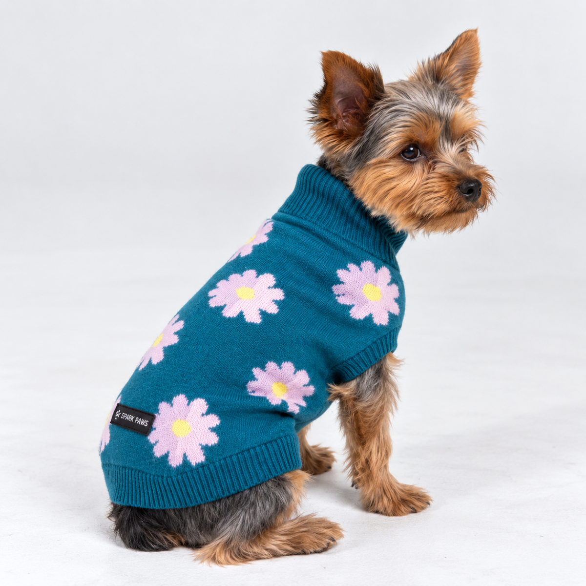 Flower Knit Dog Sweater – SPARK PAWS