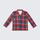 Human Pajama Top - Green and Red Plaid