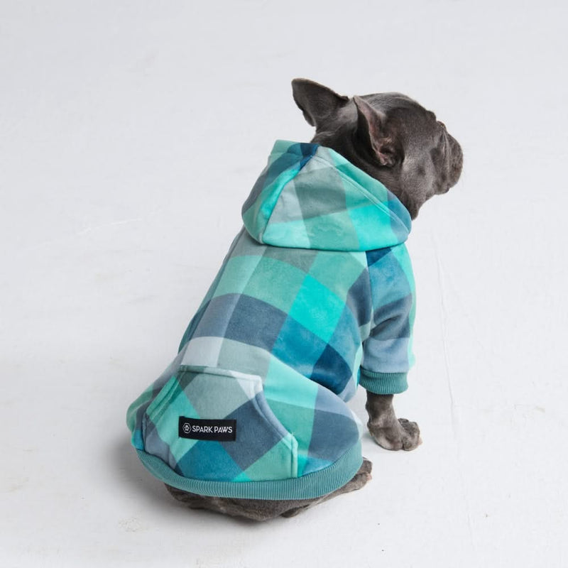 Green Plaid Human Hoodie – SPARK PAWS