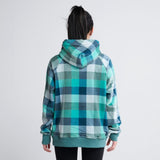 Velvet Human Hoodie - Turquoise Checkered