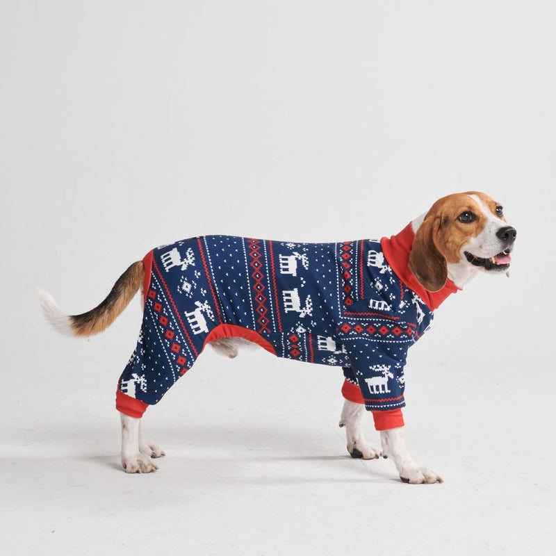 Dog Christmas Pajama - Dasher Blue