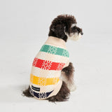 Checker Stripe Knit Dog Sweater