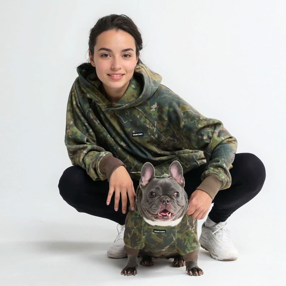 Concrete Wood Dog Hoodie - Moss – SPARK PAWS