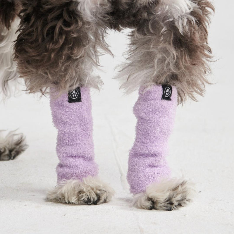 Stretchy Fleece Dog Leg Warmer Sleeves - Purple