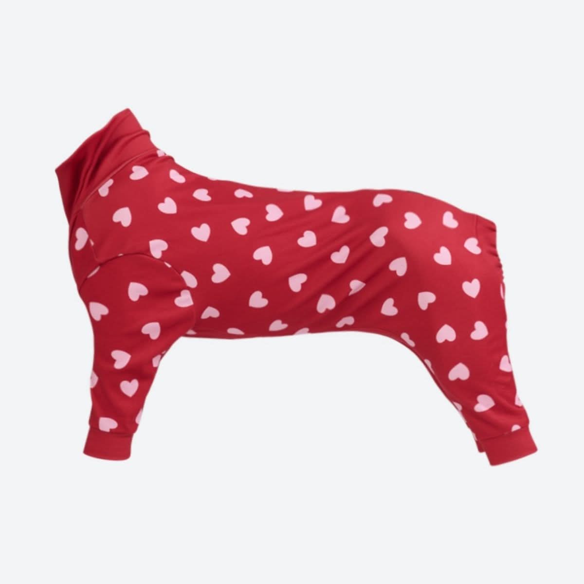 Sparkling Dog ボルドー犬服 リボン付き　xs Dog Pajama - Red Hearts – SPARK PAWS
