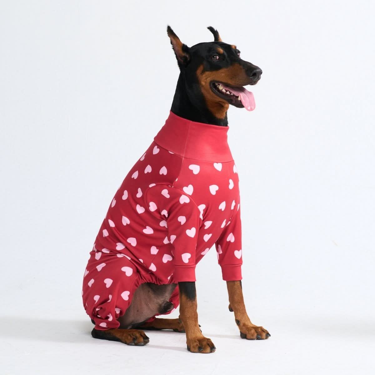 Dog Pajama - Red Hearts – SPARK PAWS
