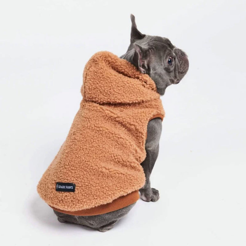 dog gear fleece Spark Paws | Teddy Dog Sweater | Sherpa Jacket Vest with Warm Fleece Lining | Winter Coat Suitable for Small Medium Large XL XXL Breeds