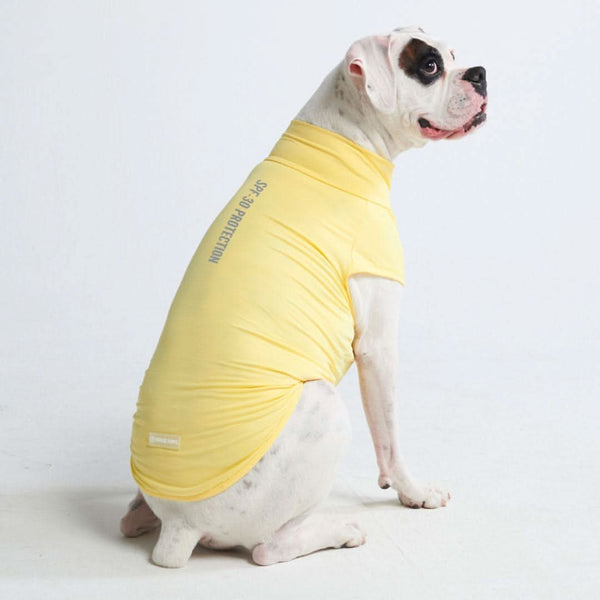 Sunblock Dog T-Shirt - Yellow – SPARK PAWS