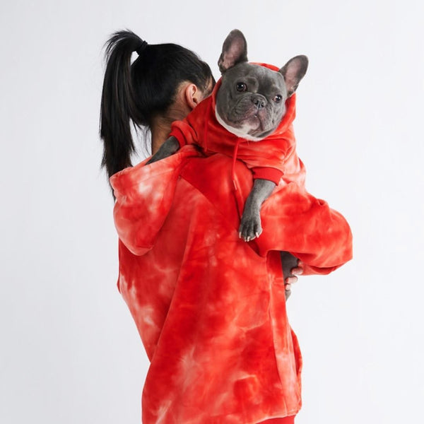 Velvet Human Hoodie - Ruby Red