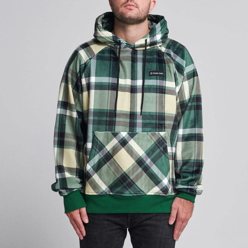 Green and sales black checkered hoodie
