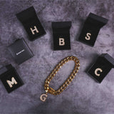 Gold Initial Letter 'C' Jewelry Tag for Dogs 