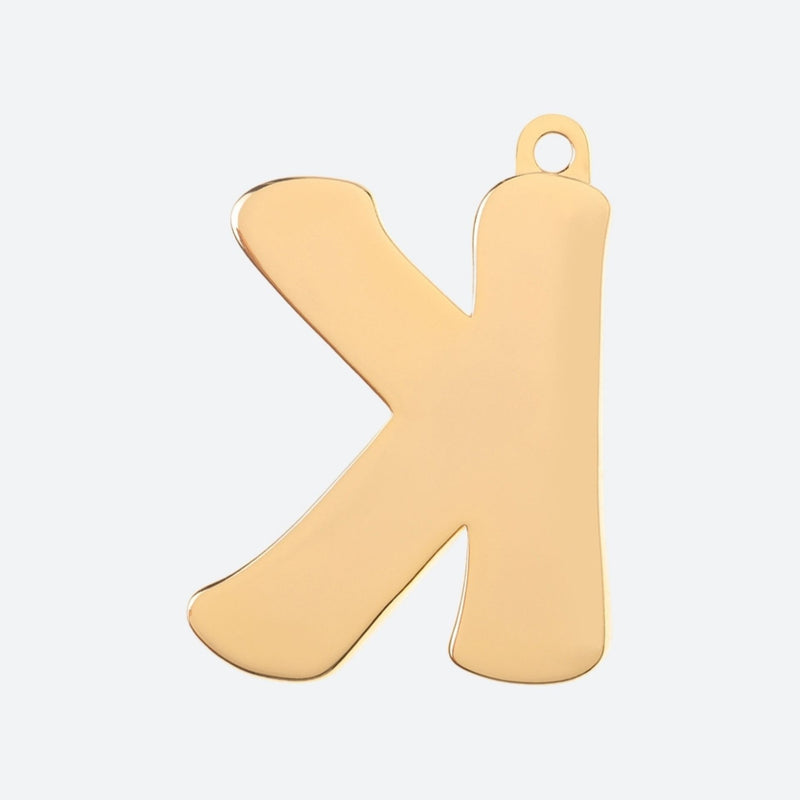 Gold Initial Letter Jewelry Tag for Dogs - R – SPARK PAWS