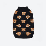 Broken Teddy Bear Knit Dog Sweater - Black