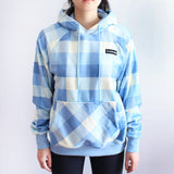Velvet Human Hoodie - Blue Checkered